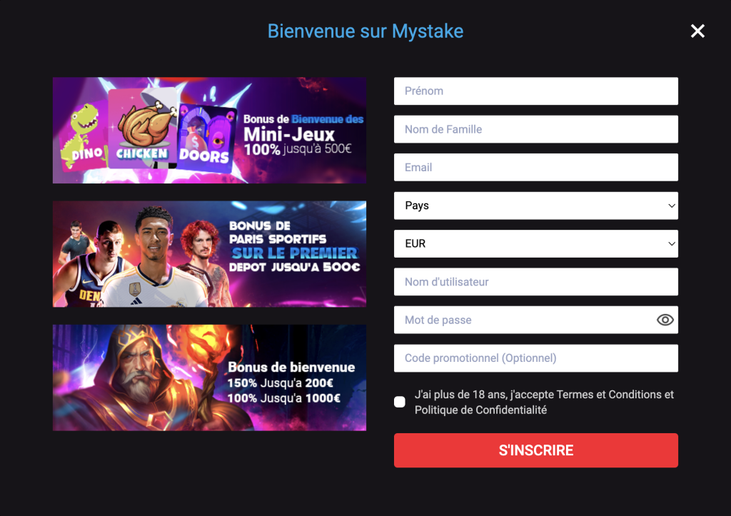 mystake casino connexion